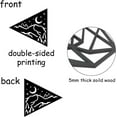 thumbnail image 6 of 4 Pcs Sun Moon Mountains Wood Wall Art Triangle Wooden Wall Art Wood Scenery Pattern Wall Hanging Signs Ornaments Hollow Wall Art Sculpture Home Living Room Bedroom Decor diy Others, 6 of 6