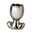 thumbnail image 4 of Florero de Cerámica Macetero Recipiente para Ramo de Centro de Mesa Jarrón Decorativo de Diseño Moderno Adecuado para Decoración de Bodas Regalos de C Forma de flor plateada., 4 of 9