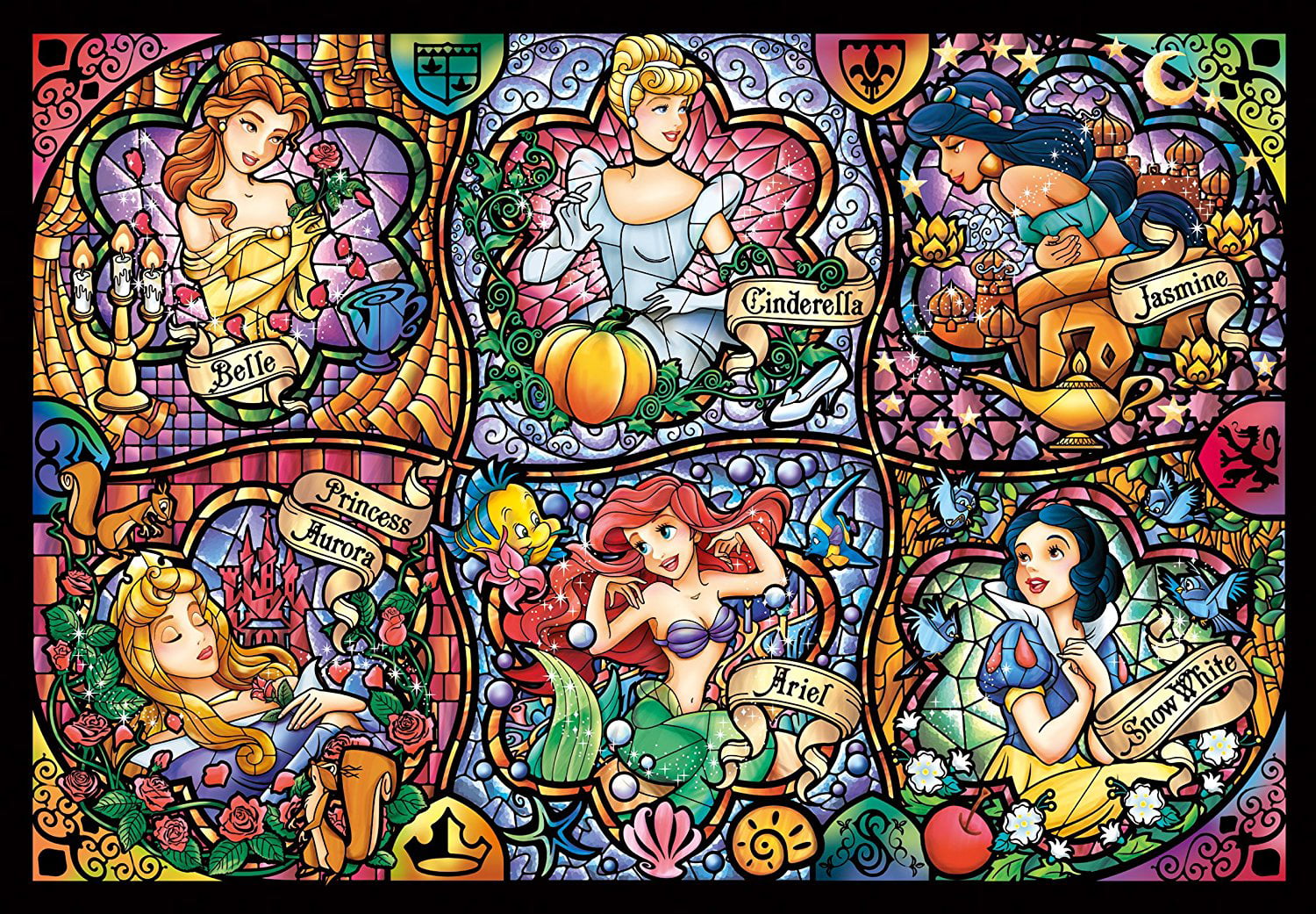 Tenyo Stained Art Jigsaw Puzzle 1000piece Disney constellation DS-1000-773 JAPAN 