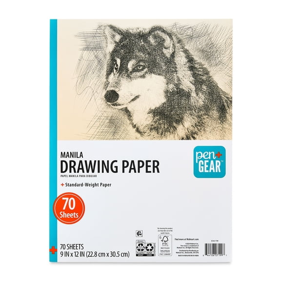 Pen+Gear Manila Drawing Paper, 9x12 Inches, 70 Sheets Ideal for Artists & Students