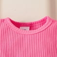 thumbnail image 5 of HCNTES Toddler Baby Girl Clothes Newborn Infant Outfits Ruffle Romper+ Soft Pants + Cute Headband Spring Summer Sets for Girls(Z01-Hot Pink,3-6 Years), 5 of 9