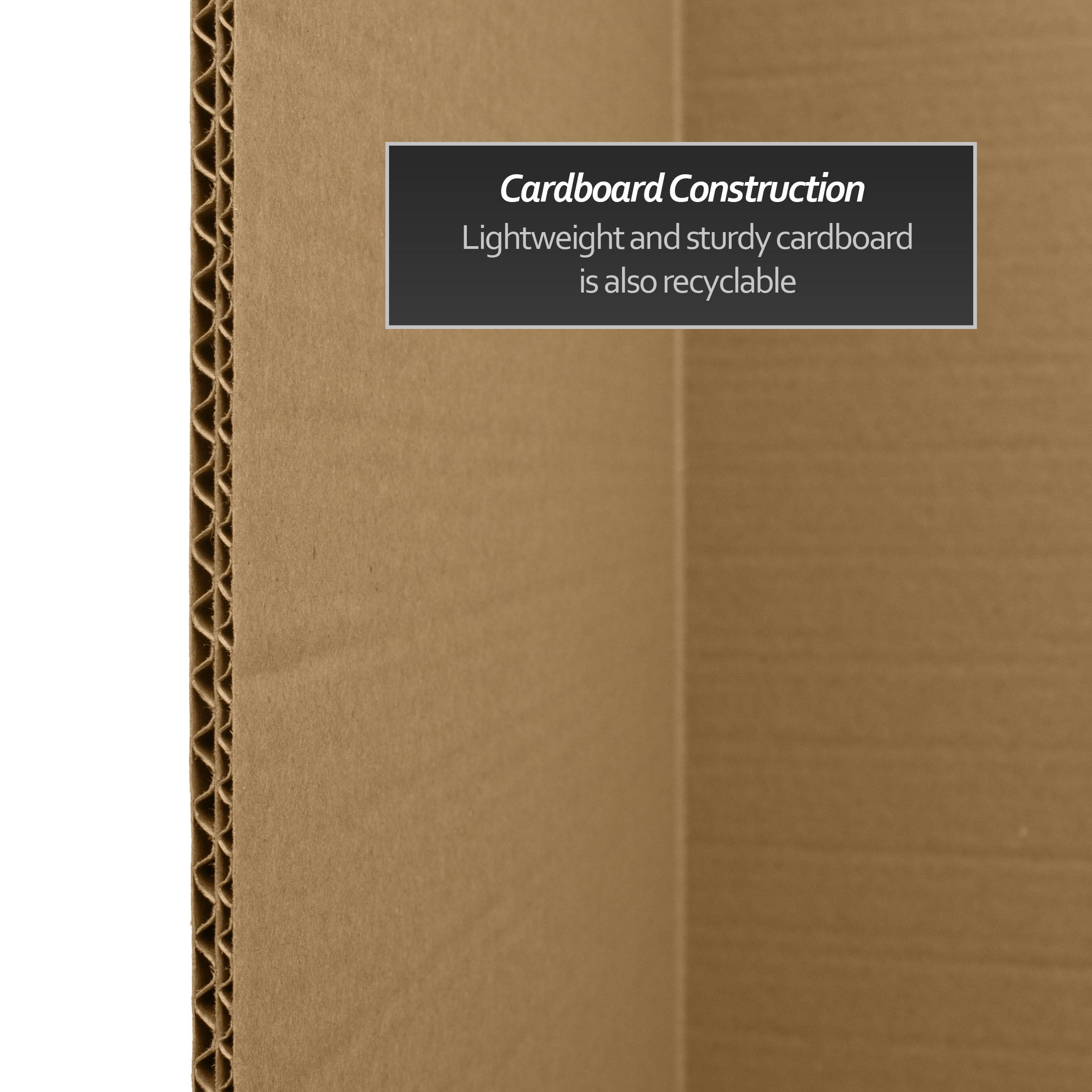 6 ft. Tall Plain Brown Cardboard Privacy Screen Room Divider - 6 Panel