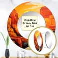 thumbnail image 3 of Designart "Bold Landscape Of Canyon Desert Sunset" Canyon Orange Large Round Mirror - Round Office Mirror Wall Decor - Traditional Round Printed Mirror - 23" x 23", 3 of 6