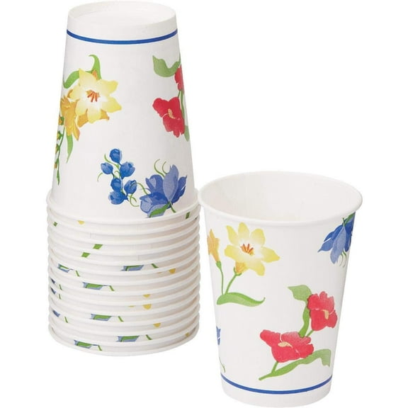 Modern Ware Cold Leak Resistant Disposable Paper Cups, 15 Count