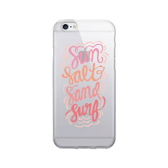 OTM Prints Clear Phone Case, Sun Salt Sand Surf Pink - iPhone 6/6s/7/7s