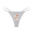 thumbnail image 1 of Sexy G-String Thongs for Women Cotton Panties T-back Tangas Rabbit Pattern Sticker Low Rise Underwear, 1 of 5