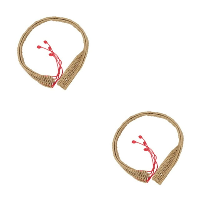 Thinsony 1/2/3/5 Eliminate Noise With Stylish Woven Rattan Rope Home Decor Handmade Handpan Rattan Rope Fitting red 2PCS