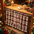 thumbnail image 6 of Velorith Christmas Oven Door Curtain with Bowknot and Ruffle Lace, Xmas Stove Front Decorative Cover, Polyester Holiday Kitchen Decor for Festive Home Display, 6 of 6