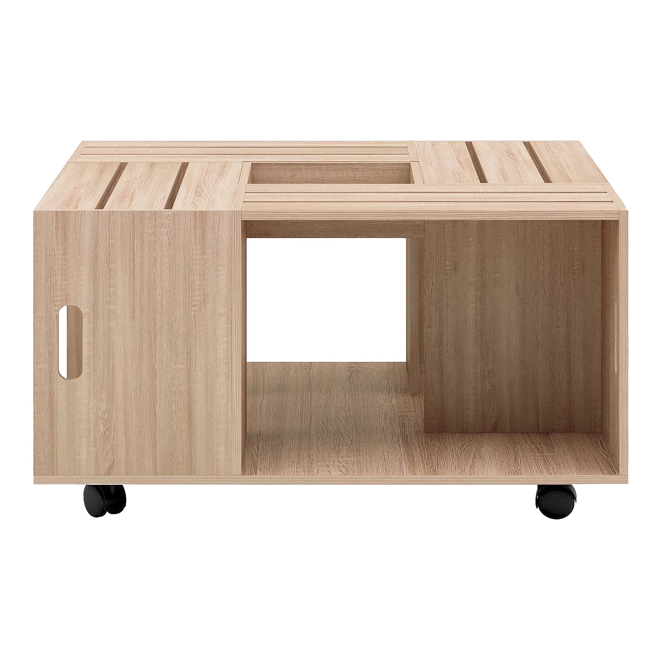 Furniture of America Jade Coffee Table with Casters, Brown