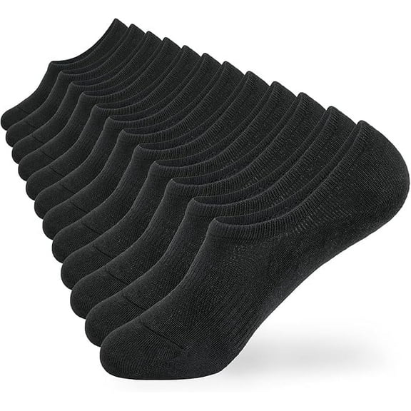 No Show Socks 6 Pack Men & Women Non Slip Athletic Low Cut Invisible Boat Socks 6-8