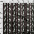 thumbnail image 2 of oneOone Cotton Cambric Fabric Stripe & Geometric Ikat Print Fabric BTY 56 Inch Wide, 2 of 4