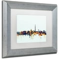 thumbnail image 2 of Trademark Fine Art "Washington DC Skyline Blue" Canvas Art by Michael Tompsett, White Matte, Silver Frame, 2 of 4