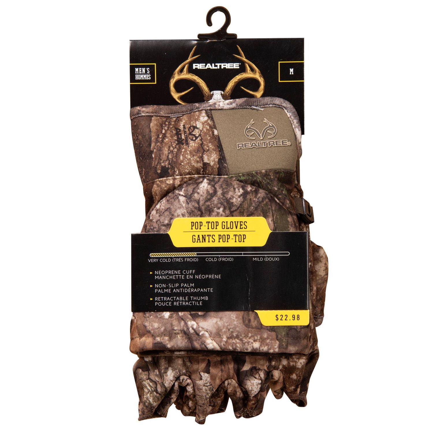 Realtree APX Men's Pop-Top Hunting Gloves