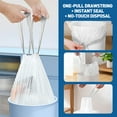 thumbnail image 3 of 4 Gallon Trash Bags Drawstring, Small Trash Bags Tear-Free, 4 Gal Unscented White Small Garbage Bags, Separated Thick Plastic Wastebasket Liners, 3 of 3