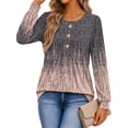 thumbnail image 2 of Fantaslook Plus Size Womens Tops Dressy Casual Button Pleated Blouses Long Sleeve Shirts Fall Fashion Tunic Tops, 2 of 7