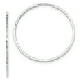 thumbnail image 1 of 14k White Gold Square Tube Endless Hoop Earrings Round, 1 of 6