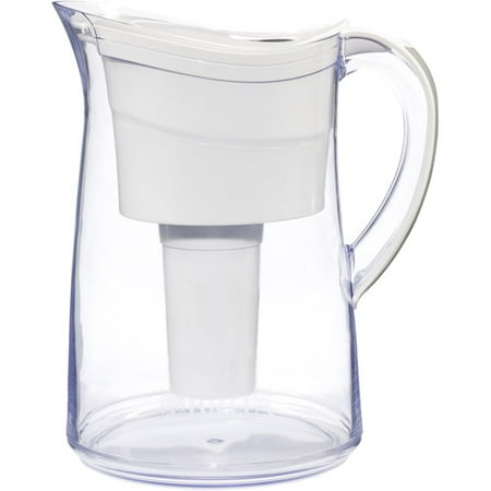 Brita Vintage Complete Water Filtration Pitcher, White, BPA Free