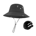 thumbnail image 3 of Sombrero de pescador con carcasa interior rígida y ala ancha ajustable y transpirable. Negro, 3 of 8
