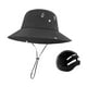 thumbnail image 3 of Sombrero de pesca de ancha con carcasa rígida interior ajustable para senderismo y Negro, 3 of 7