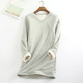 thumbnail image 2 of Moda Keep Warm Mujer Casual Cuello en V Manga larga Sólido Señoras Sudaderas Blusa Tops Pompotops  gfhjh20615, 2 of 3