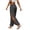 Dark Gray, variant on Yoga Pants for Women - High Slit Harem Boho Flowy Trousers with Wide Leg, Breathable Lightweight Pants for Gym, Dance & Daily Casual Wear,Black 2XL
