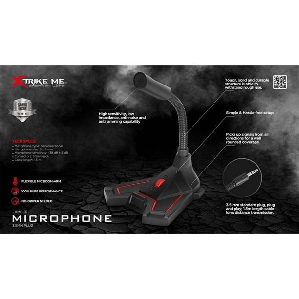 Xtrike Me Gaming Microphone 3.5mm jack High Sensitivity Anti Noise