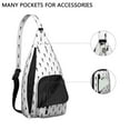 thumbnail image 3 of Ocean Creatures Sling Backpack - Tropical Seahorse & Jellyfish Pattern Crossbody Bag, Lightweight Anti-Theft Shoulder Pack with Layered Storage for Travel, Photography and Cycling, 3 of 4