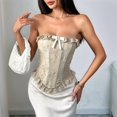 thumbnail image 5 of Women'S Bustier Tops Lace Bustier Tie Waist Shaper Tank Top  S, 5 of 8