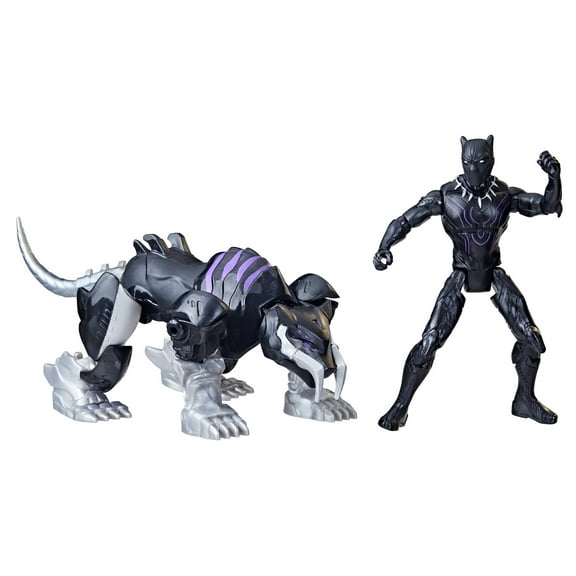 Marvel: Mech Strike Mechasaurus Black Panther and Sabre Claw Kids Toy Action Figure for Boys and Girls Ages 4 5 6 7 8 and Up (4”)