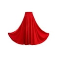thumbnail image 5 of YUUMIN Women's Ruffle Elastic Waistband Dance Skirts Flamenco Ballroom Dance Stage Performance Red 5XL, 5 of 5