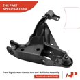 thumbnail image 5 of A-Premium 8Pcs Front Lower Control Arm and Ball Joint Assembly Outer Tie Rod End Rack and Pinion Bellow Compatible with Ford Explorer Mercury Mountaineer 2002-2003 4.0L, 5 of 7