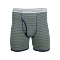 thumbnail image 3 of Gildan Men's Regular Leg Boxer Briefs, 5-Pack, Large, Charcoal, Navy, Sport Grey Heather, Military Stripe, 3 of 7