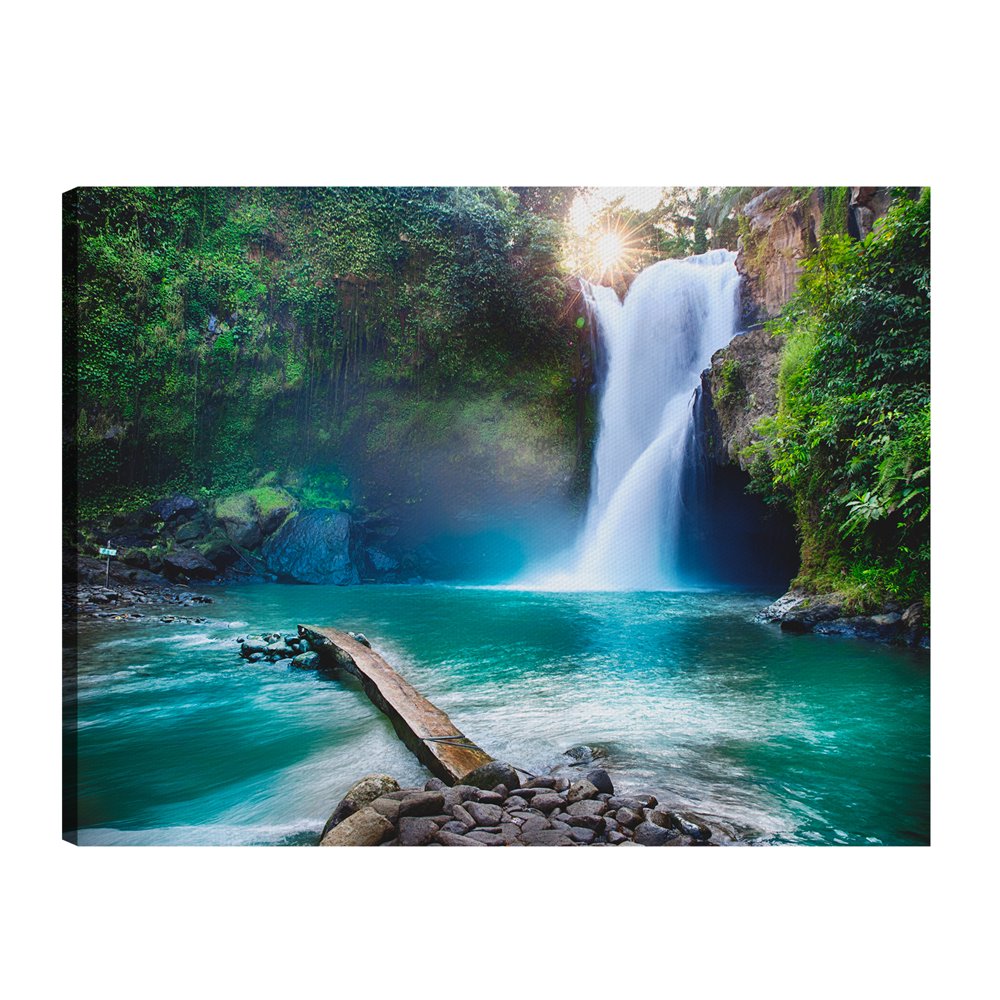American Art Decor Tropical Waterfall Photo Outdoor Canvas Art Print