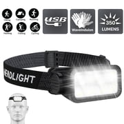Xecessory USB Rechargeable Headlamp, High Lumen LED Headlamps with Motion Sensor, Waterproof Headlight for Outdoor Hiking Running Fishing
