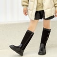 thumbnail image 6 of Girls Knee High Boots Fashion Lug Sole Side Zipper Tall Riding Boots for Toddler Little Kid Big Kid, 6 of 7