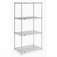 thumbnail image 2 of Nexel 5 Tier Chrome Wire Shelving Starter Unit, 24"W x 18"D x 86"H, 2 of 4