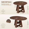 thumbnail image 6 of Hawsaiy 43.3-59 in Extendable Oval Dining Table for 4-6, Space-Saving Round Kitchen Table with Hidden Leaf Storage & Bottom Shelf for Small Space, Walnut, 6 of 8