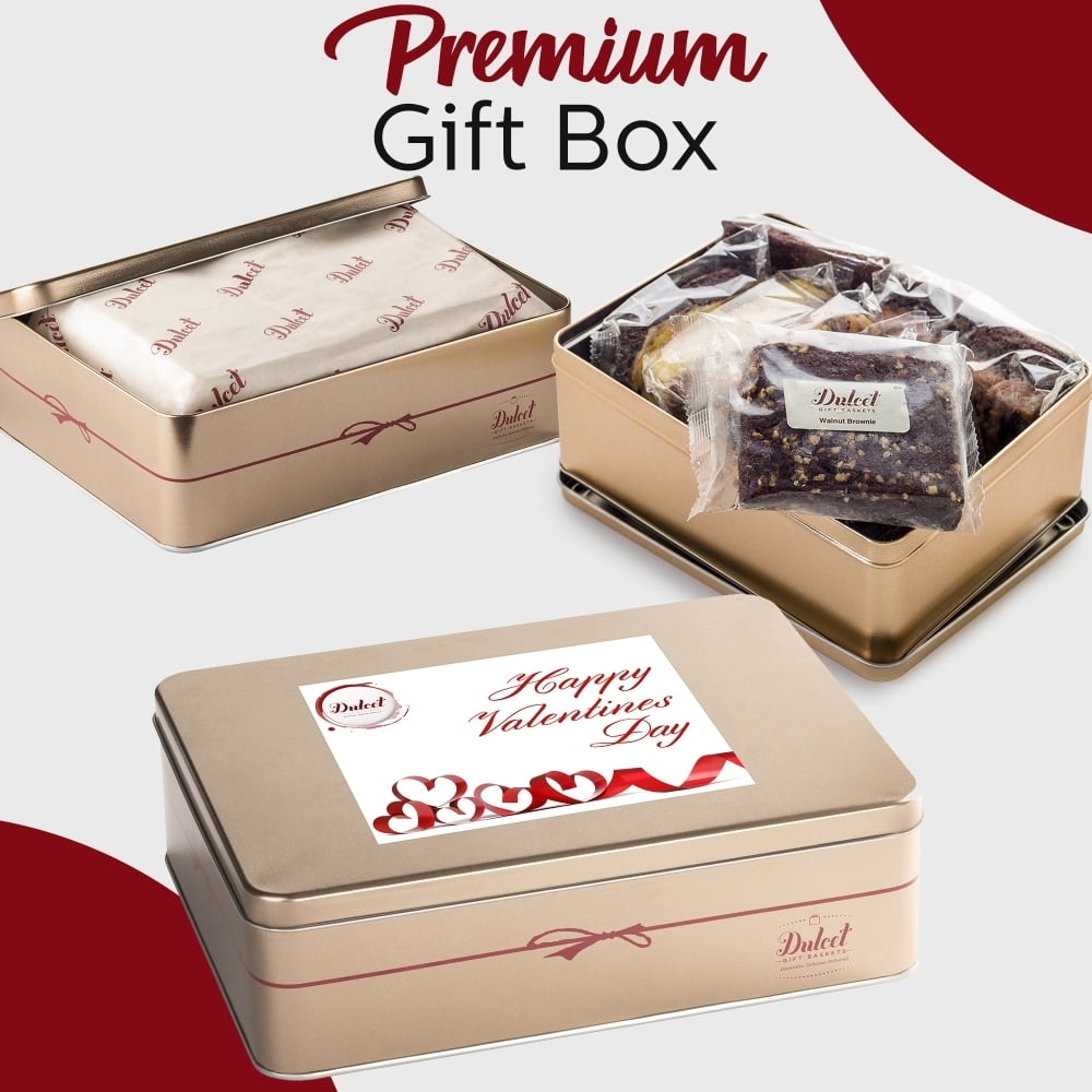 Dulcet Gift Baskets Delightful Cookie Gift Box, Traditional Black & White Sprinkle Cookies