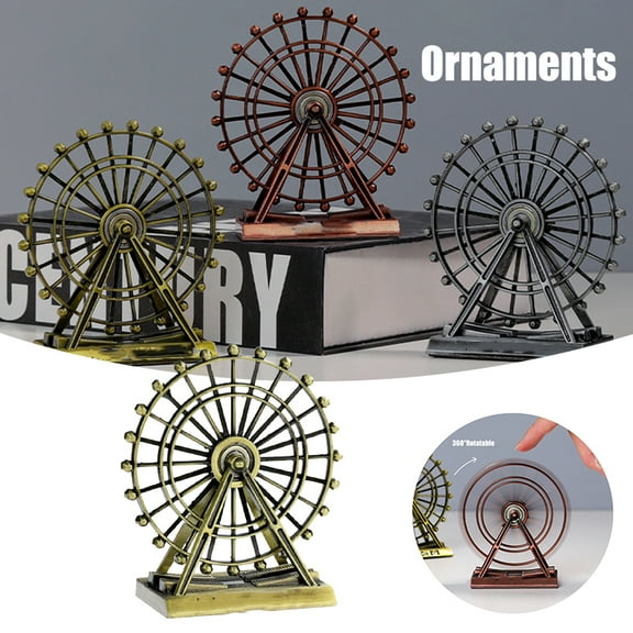 Ferris Wheel Alloy Model Retro Vintage Office Decor Photography Props Living Room Wine TV Cabinet Decorations New