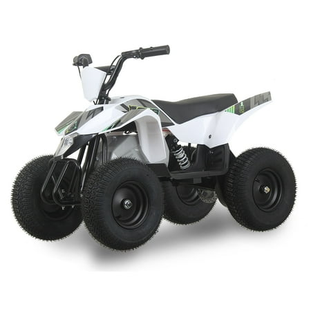 SYX MOTO CUB Electric 4 Wheeler ATV Dirt Quad for Kids, White