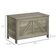 thumbnail image 4 of 30" Gray Farmhouse Storage Chest with Safety Gas Strut 150° Open Suitable for Living Room Entryway Sturdy Build, 4 of 5