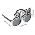 thumbnail image 2 of Niceauty New Year Eve Party Eyeglasses Silver PC Retro Party Use Eyewear 1Set, 2 of 5