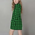 thumbnail image 4 of Delliss Fall Clothes For Girl Trendy Checkered Print Cardigan Thin Top With Pocket Green 130, 4 of 6