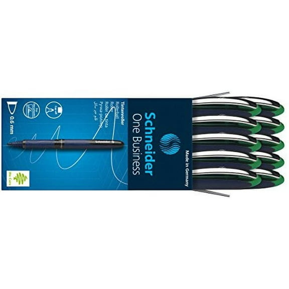 Schneider One Business Rollerball Pen (Box of 10) (Green) (183004)