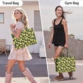 thumbnail image 6 of Large Capacity Tote Bag,Yellow Lemon Fruit Flowers Black Pattern Handbag Fashion Luxury Tote Bag,15.7"x13"x 5.1" Inches,Laptop Compatible, 6 of 6