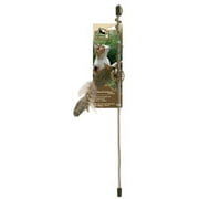 Play-N-Squeak Teaser Cat Toy with Feather, Pink