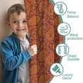 thumbnail image 3 of Paisley and Floral Red Pattern Insulated Teens Curtains Set Of 2, Bedroom Essentials, Toddler Room Decor 52x84in(132x213cm), 3 of 5