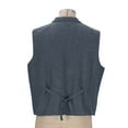 thumbnail image 4 of Oplxuo Men's Herringbone Tweed Suit Vest Casual Wool Blend Waistcoat Business Formal Vintage Sleeveless Outerwear Vest, 4 of 6