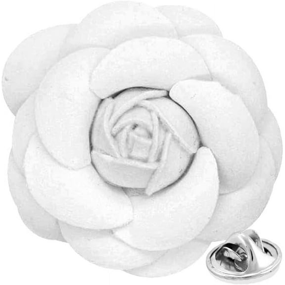 Vittorio Vico Men's Formal Leather Flower Lapel Pin
