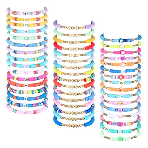 Juego de pulseras de amistad Jadive, 48 unidades, coloridas para niños y niñas